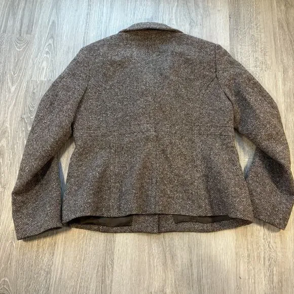 Pendleton Women’s 10 Brown 100% Virgin Wool Blazer Tweed Jacket Academia - Picture 8 of 9